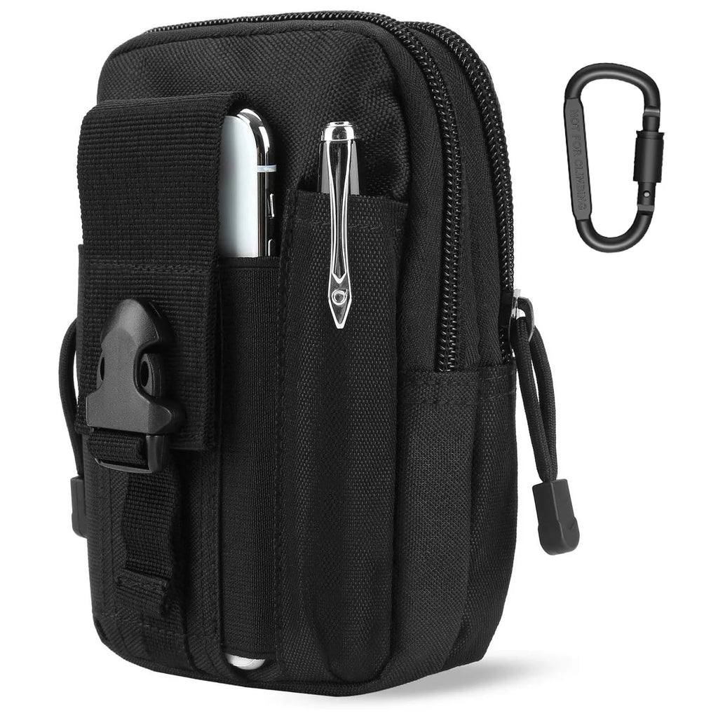 Taktische Handy Gürteltasche EDC - Riñonera compacta para exteriores con más bolsas para todos los días, usos y actividades 