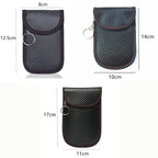 Faraday RFID Schlüssel Tasche – Signalblocker Key Case aus Leder gegen Keyless-Diebstahl & Datendiebstahl (Anti-Theft Schutz)