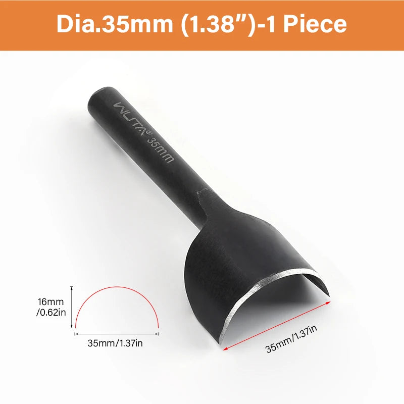 WUTA Basic Series Lederstanzen Set 5–11 tlg. – Halbmond- & Eckenstanzer aus Carbonstahl für Gürtel, Taschen & Riemenenden