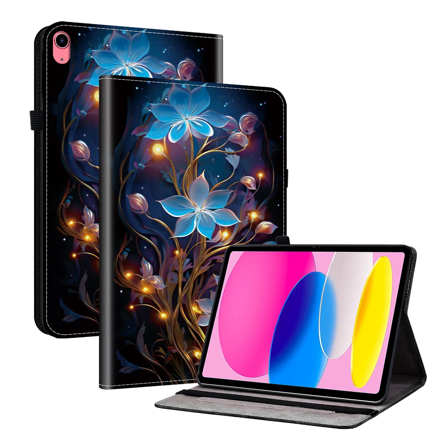 Premium Lederhülle für iPad Air 13 (2025), iPad 10.9, iPad Pro 11 & 12.9, iPad 5.–8. Gen & iPad mini – Stoßfeste Schutzhülle mit Soft-TPU
