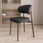 Italienischer Polster-Esszimmerstuhl aus Leder – Moderner Küchenstuhl mit Rückenlehne, High-Density Schaum &amp; stabilem Eisenrahmen im nordischen Design