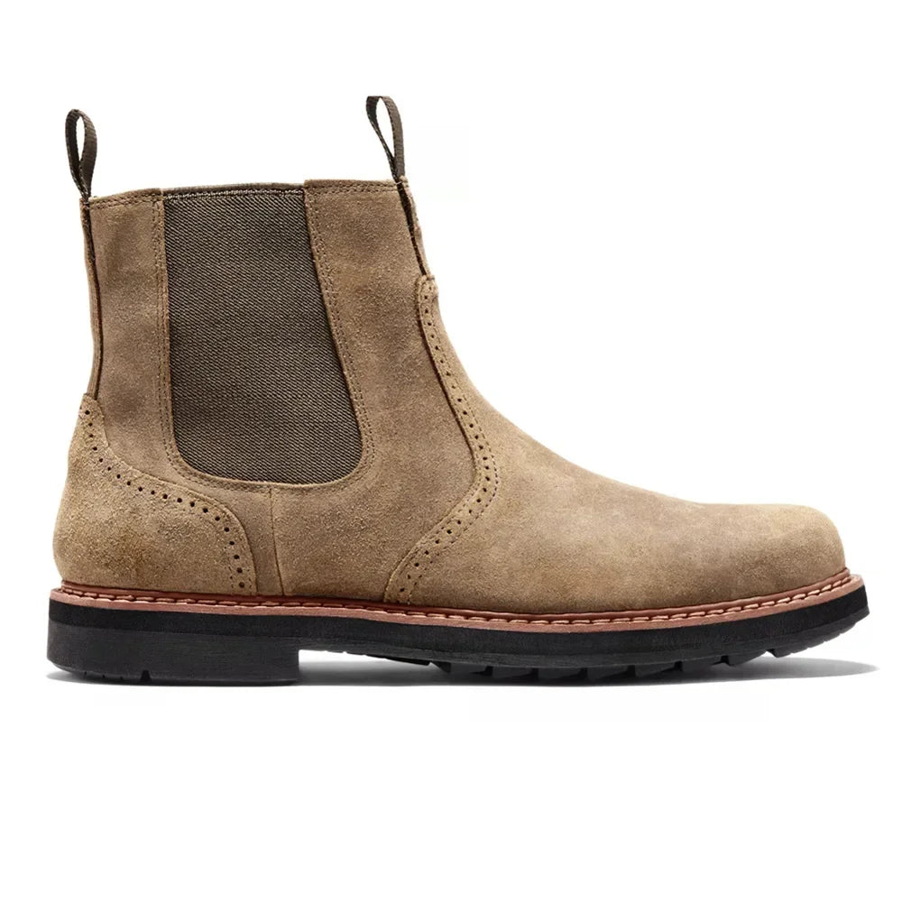 COZOK Botas Chelsea para Hombre - Botas de Cuero Retro, Hechas a Mano, Bequem für Alltag, Motorrad &amp; Combat, Große Größen 39-48