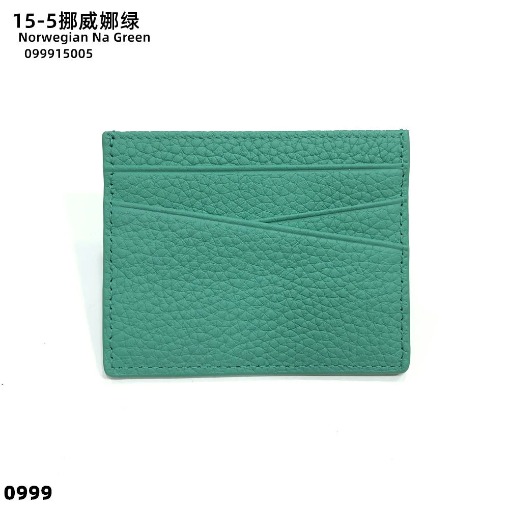 Véritable carte avec initiales – Slim Luxus Card Holder aus Rindsleder für Damen &amp; Herren | Porte-monnaie personnalisé