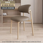 Italienischer Polster-Esszimmerstuhl aus Leder – Moderner Küchenstuhl mit Rückenlehne, High-Density Schaum &amp; stabilem Eisenrahmen im nordischen Design