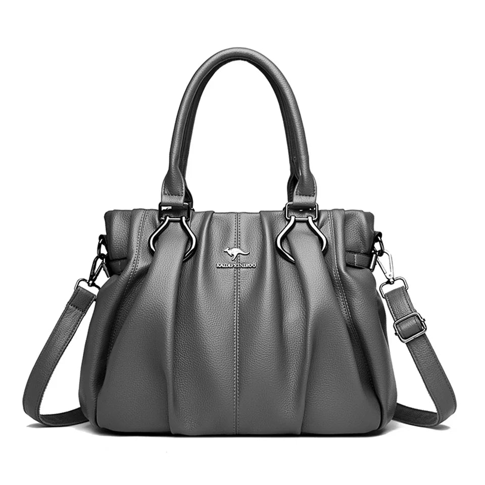 Luxuriöse Damen Casual Tote Bag aus weichem Leder – Hochwertige Designer Handtasche für Alltag, Beruf & Pendeln