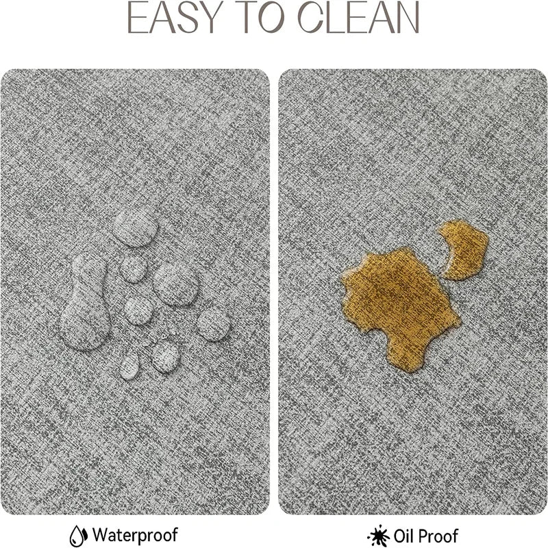 Nordic Square Leder-Tischsets beidseitig – Wasserdichte &amp; hitzeisolierende Platzmatten für Zuhause &amp; Hotel (1/2/3/4 Stück) 