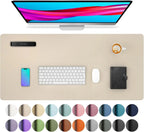 Großes Leder Mousepad & Schreibtischunterlage – Wasserdichte PU Leder Desk Mat für Büro, Homeoffice & Gaming