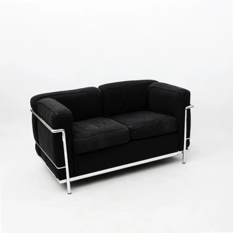 Modernes Apartment Sofa aus Mikrofaser-Leder – Maßgefertigtes L-Form Ledersofa mit Metallgestell für kompakte Wohnräume