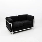 Modernes Apartment Sofa aus Mikrofaser-Leder – Maßgefertigtes L-Form Ledersofa mit Metallgestell für kompakte Wohnräume