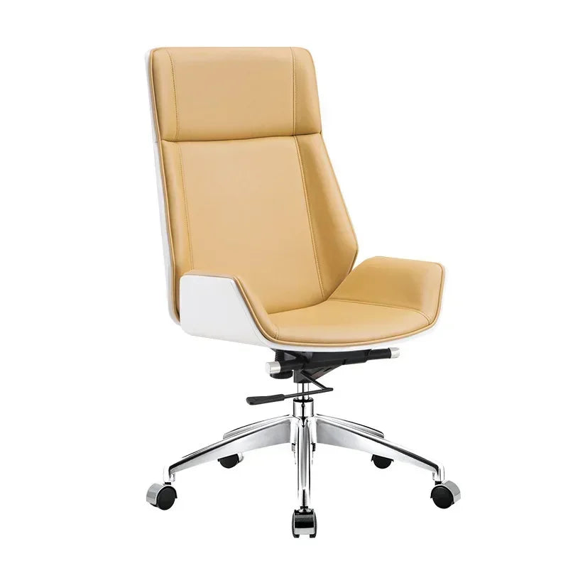 Executive Bürostuhl aus Leder – Komfortabler Konferenz- &amp; Computerstuhl für langes Sitzen, Homeoffice &amp; Mitarbeiterarbeitsplätze 