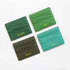 Véritable carte avec initiales – Slim Luxus Card Holder aus Rindsleder für Damen &amp; Herren | Porte-monnaie personnalisé