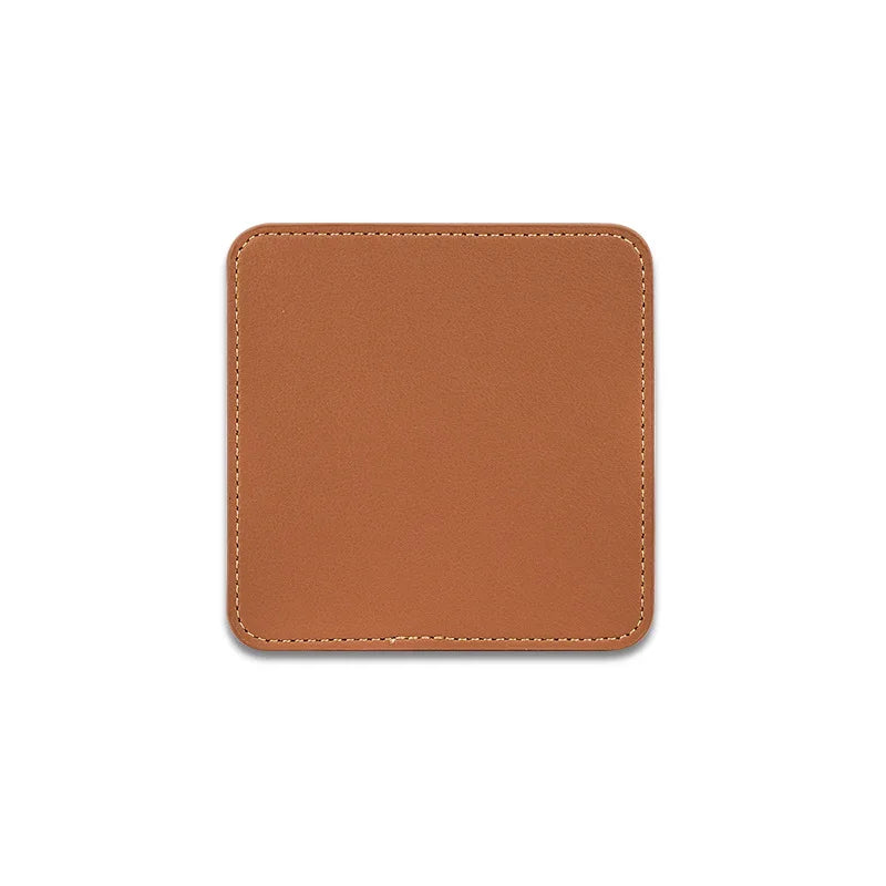 Individueller PU-Leder Untersetzer mit Logo – Achteckiger Kaffee- &amp; Tassenuntersetzer im nordischen Stil | Résistant à l'eau et moderne 