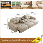 Leder Schlafsofa 2025 – Intelligentes elektrisches Sofa Bett für kleine Wohnungen, multifunktionales Faltsofa im Light-Luxury Design