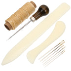 Ensemble d'outils en cuir et vêtements – Kit de bricolage en cuir et reliures robustes avec outils, travaux de couture et travaux manuels 