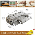 Designer Ledersofa für das Wohnzimmer – Verstellbares, faltbares & modulares Lounge-Sofa aus Echtleder im minimalistischen Design