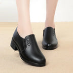 YanCloud Damen Leder Loafers – Bequeme Slip-On Flats mit 3 cm Absatz, atmungsaktive Mokassins für Alltag & Autofahren