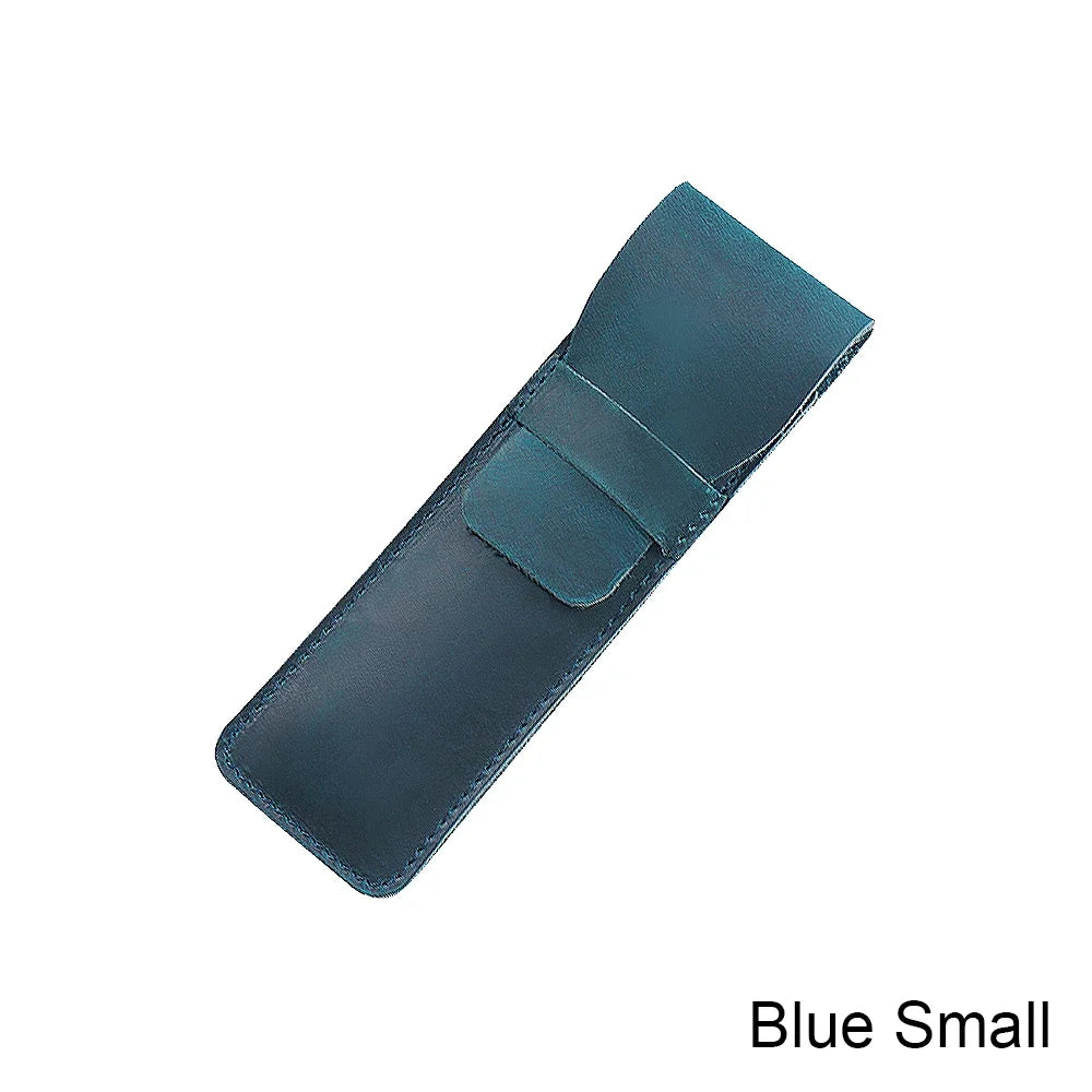 Premium Leder Stiftehalter aus echtem Rindsleder – Retro Einzel-Pen-Etui, schlank &amp; langlebig