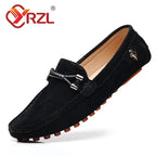 YRZL Herren Wildleder Loafer – Weiche Driving Mokassins en cuir véritable, Slip-On Flats en Übergrößen bis 48 