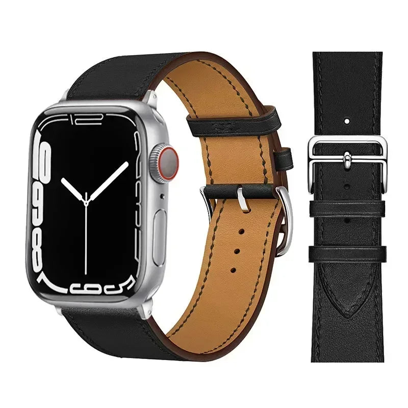 Lederarmband für Apple Watch – Hochwertiges iWatch Armband 38–49 mm für Series 3–10, SE & Ultra | Sportlich & Elegant