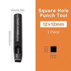 WUTA Basic Rechteck Lederstanzer – Quadratischer & Oblonger Hohlstanzer aus Carbonstahl für Gürtel, Riemen & Uhrenarmbänder