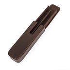 Echtes Leder Füllfederhalter-Etui mit 2 Fächern – Elegantes Pen Case für Reisen, Büro & Schule
