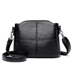 Yogodlns Vintage PU-Leder Schultertasche – Quadratische Crossbody Bag für Damen, Große Messenger-Tasche für Frauen