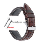Vintage Uhrenarmband aus Oil-Wax-Leder - Correa de reloj de cuero de 18 mm a 22 mm con Dornschließe im klassischen Look para hombres y mujeres 