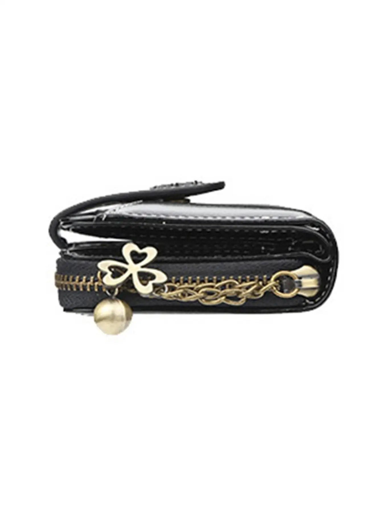 Damen Kurz-Geldbörse mit Schnalle – Europäischer &amp; Amerikanischer Stil PU-Leder Wallet mit Reißverschluss-Münzfach