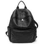 STEPHIECATHY Rucksack aus weichem Echtleder – Unisex Leder-Rucksack mit Multi-Reißverschlussfächern für Alltag & Reise