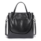 ZENCY Multifunktionale Ledertasche – Gros Shopper Bag aus 100% Echtleder für Damen, Schulter- &amp; Crossbody Tote, Rouge