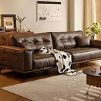 Designer Luxus Ledersofa in Braun – Oversize L-Form Wohnlandschaft für stilvolle Wohnzimmer & exklusive Villen