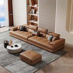 Europäisches Luxus Ecksofa aus Echtleder – Modulares L-Form Designer-Sofa for das Wohnzimmer, moderne et élégant