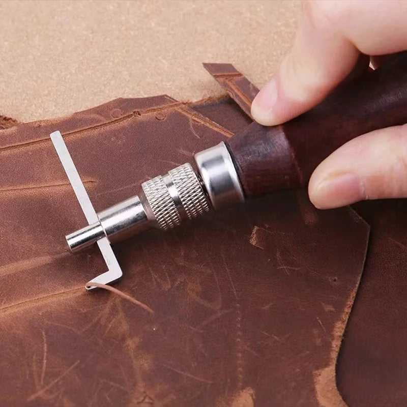 Professionelles Leder Craft Werkzeugset – Handnäh- & Reparaturset mit Nahtkanal-Groovern, Stichrad & Schnitzwerkzeugen