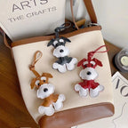 Kreativer Schnauzer Schlüsselanhänger aus PU-Leder – Niedlicher Hunde-Keychain mit Karabiner & Metallring als Taschen- und Autoanhänger Geschenkidee