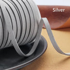 Flaches geflochtenes Kunstveloursband 5 mm – 5 Yards Faux Suede Kordel für Schmuck, Armbänder & DIY Handarbeit