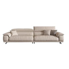 Italienisches Luxus Leder-Ecksofa – Modernes Designer L-Form Sofa for das Wohnzimmer, minimalistes Familien-Sofa aus Echtleder
