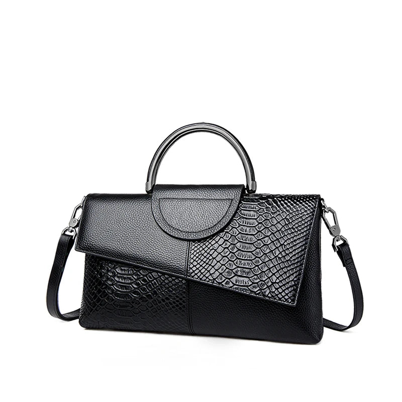 Yogodlns Damen PU-Leder Schultertasche – Flap Crossbody Bag mit Alligator-Prägung, Modische Tasche für Casual, Dinner &amp; Hochzeit