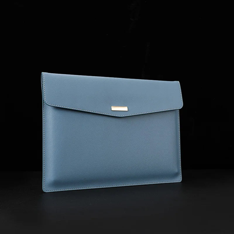 Wasserdichte A4 Leder Dokumententasche – Business Aktenmappe &amp; Organizer für Büro, Schule &amp; Alltag | Elegante Aufbewahrungstasche für Unterlagen 