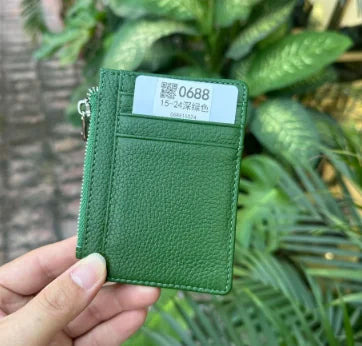 ISKYBOB Süße Damen Geldbörse aus PU-Leder – Kurze Wallet mit Reißverschluss & Druckknopf, Cartoon-Print, Kartenhalter & Münzfach