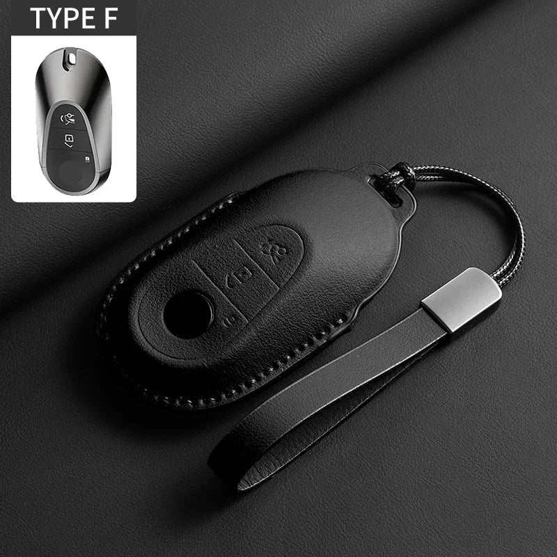 Vollumschließende Flip Leder Autoschlüssel Hülle für Mercedes-Benz – Premium Key Case Cover für A, C, E, S, G-Klasse, GLC, CLA, GLB, GLS, GLA (W177/W205/W213/W222/X167)