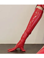 Micro mini pantalons en cuir PU pour femmes – Pantalons moulants avec découpes, pantalons slim club et de danse en cuir