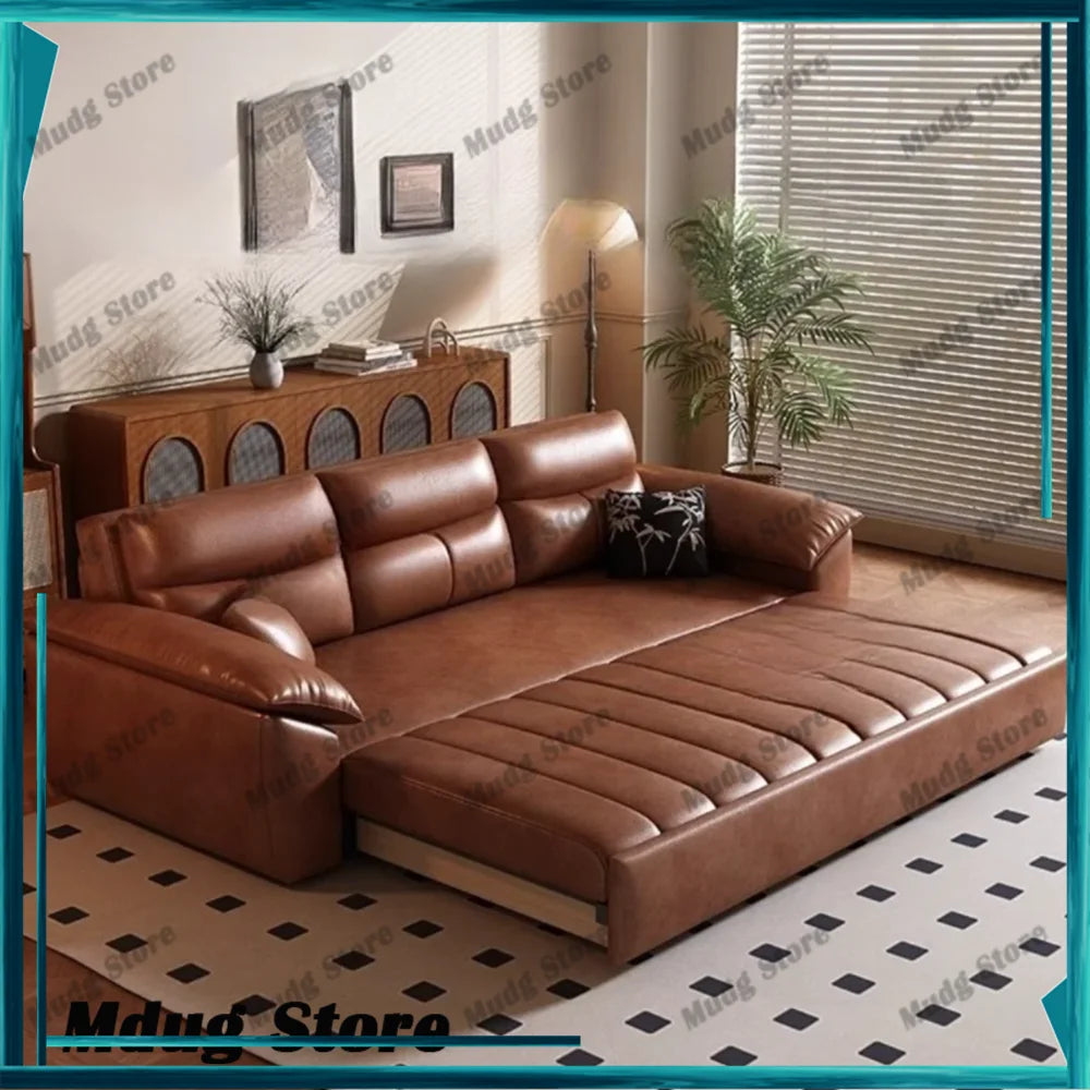 Luxuriöses Leder Relax-Ecksofa – Modernes L-Form Lounge-Sofa mit Relaxfunktion, hochwertiges Wachsleder für Wohnzimmer & Schlafzimmer