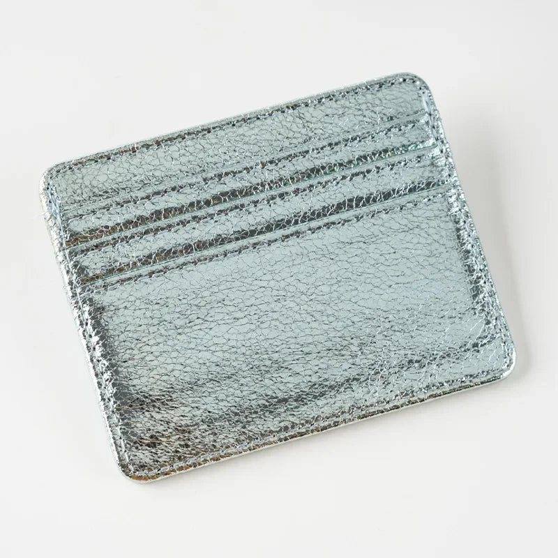 Damen Slim Kartenetui aus PU-Leder – Ultraleichter Kartenhalter für Kreditkarten & Münzen | Dünne Wallet im Casual-Stil
