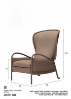 Sofá-silla con micrófono en Toffee Braun – Moderner Single Relaxsessel für Wohnzimmer &amp; Schlafzimmer, vielseitiger Casual Lounge Chair