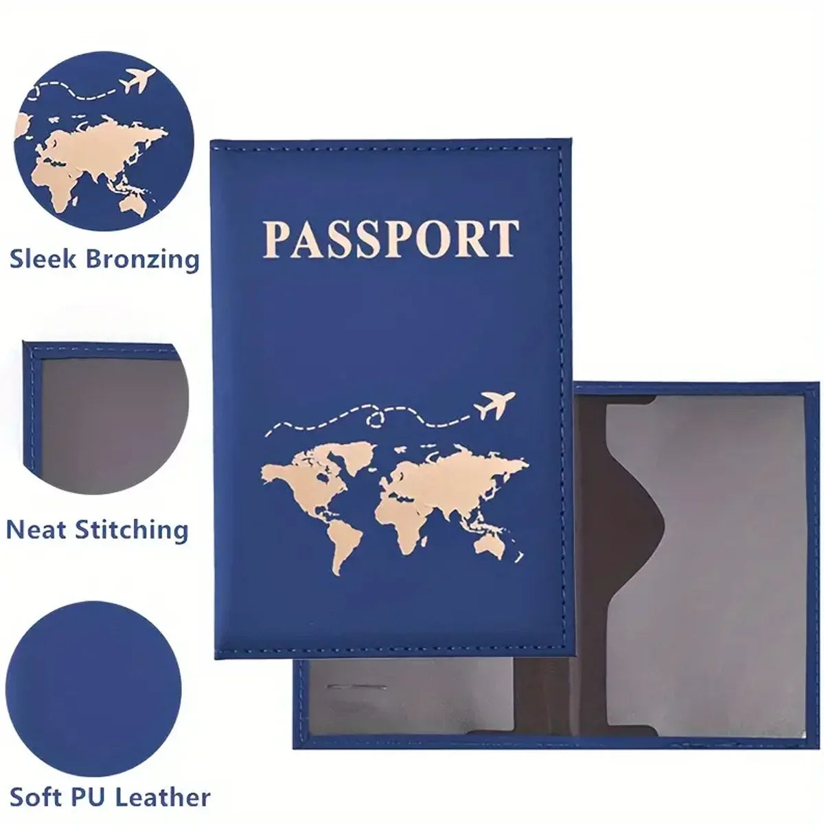 TRISJEM Slim Passport Cover – PU Leder Reisepasshülle für Herren & Damen, Reiseorganizer Unisex