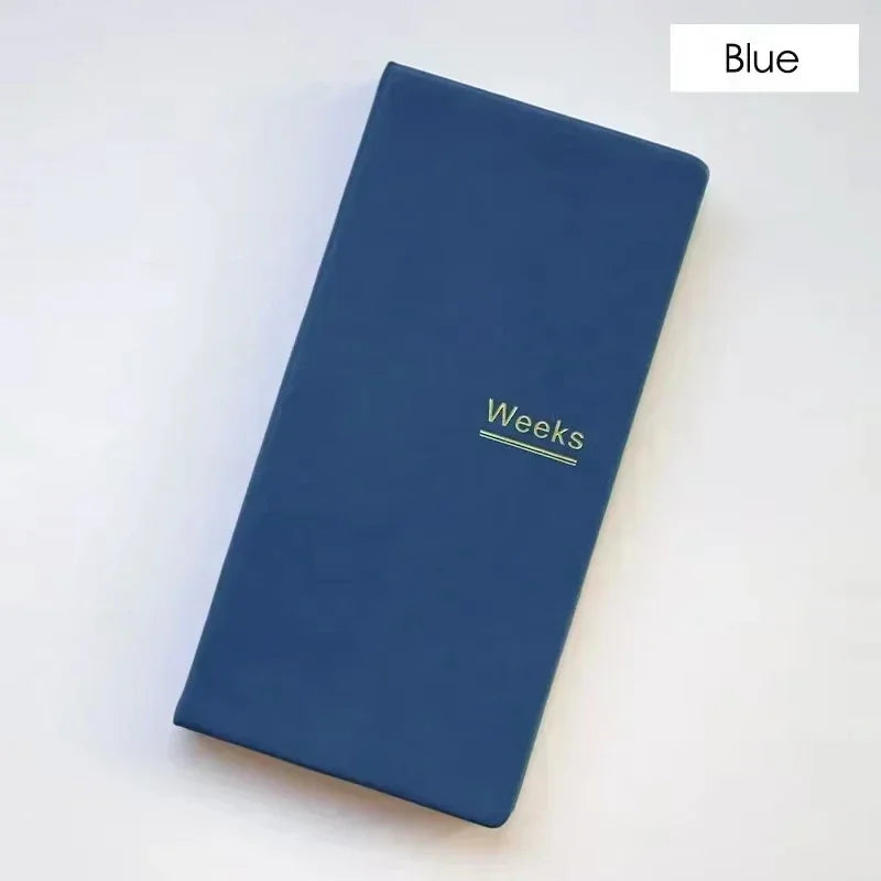 Elegantes Wochenplaner Notizbuch aus PU-Leder – Perfekt für Arbeit, Studium & Zeitmanagement