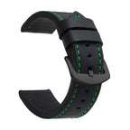 SAMCO Sport Vintage Leder-Uhrenarmband mit Edelstahlschließe - Correa de reloj clásica 18 / 20 / 22 / 24 mm para brazaletes