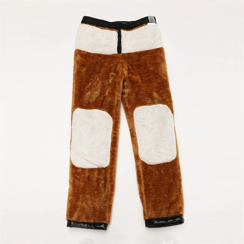 Calzas de cuero de PU de cintura alta para hombre – Calzas de motociclista elásticas, cortavientos y cálidas Calzas de cuero de invierno im geraden Schnitt (Gr. 29–42)