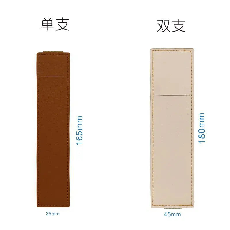 Étui à stylos en cuir PU avec bande élastique – Étui à stylos Schlankes pour journaux, écoles, bureaux et réunions 