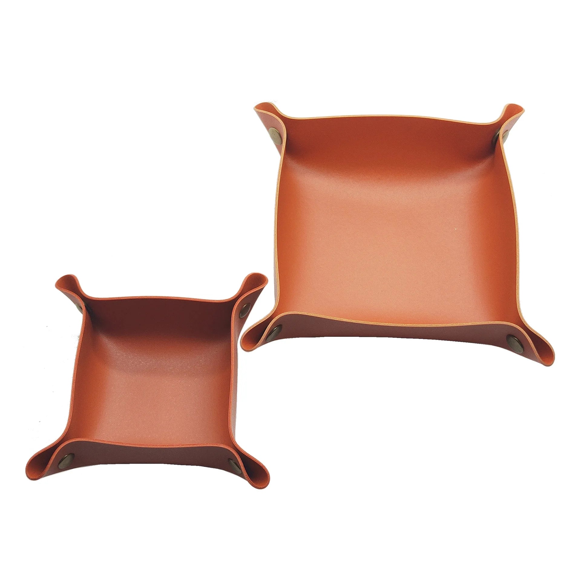 Nordic PU Leder Ablageschale 20×20 cm – Stilvolle Aufbewahrungsbox & faltbares Ordnungstablett für Haushalt & Reise